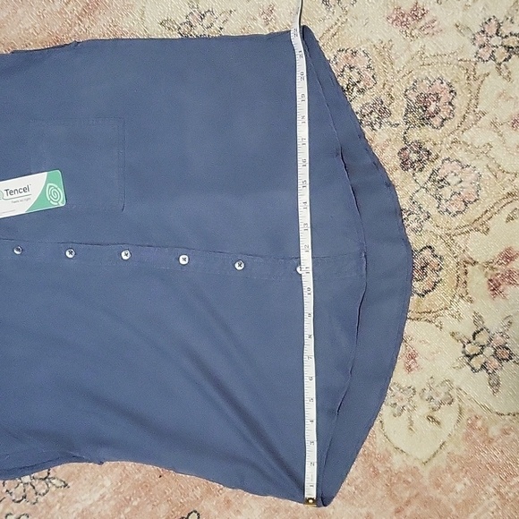 Workshop Republic Clothing Denim Sleeveless Button Down Hi Low Blouse  Size XS - Picture 12 of 12